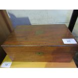 Mahogany writing slope.  Estimate £40-60.