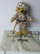 Merrythought soldier bear. Estimate £50-60.