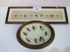 2 framed & glazed fishing flies collection. Estimate £10-15.