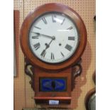 Mahogany cased 'Superior' 8 day pendulum wall clock c/w key.