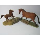 2 Sherratt & Simpson horse figurines 'Arab Stallion' & 'Riding Pony'