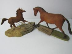 2 Sherratt & Simpson horse figurines 'Arab Stallion' & 'Riding Pony'