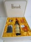 Harrods Glenlivet 12 year old gift box c/w engraved glasses, hip flask & polished toddy mug in
