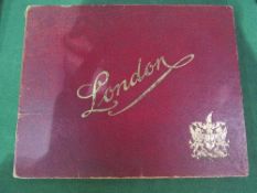 Topography: London, 100 views (photographic vies), not dated but circa 1900. Loose in original red