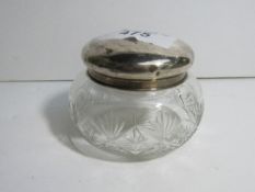 Powder bowl with silver lid