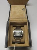 Chevy men's wristwatch in original box with instructions, going. Estimate £20-30.