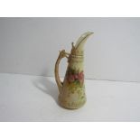 Royal Worcester ivory ewer, no 89060, shape 1260, decorated in floral sprays and gilt detailing