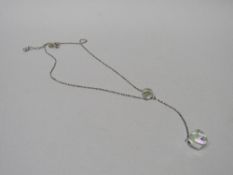 Swarovski drop stone necklace. Estimate £10-20.
