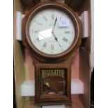 Bulova Westminster regulator wall clock. Estimate £20-30.