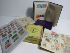 Box of Commonwealth stamps, mixed on pages/club books. Estimate £45-50.