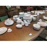 Large quantity of Royal Crown Derby 'Rougemont' dinnerware & quantity of matching china made in Hong