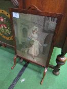 Circa 1900-1920 Edwardian Burr walnut fire screen, Lavender Lady. Estimate £125-140.
