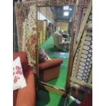 Mahogany cheval mirror. Estimate £10-20.