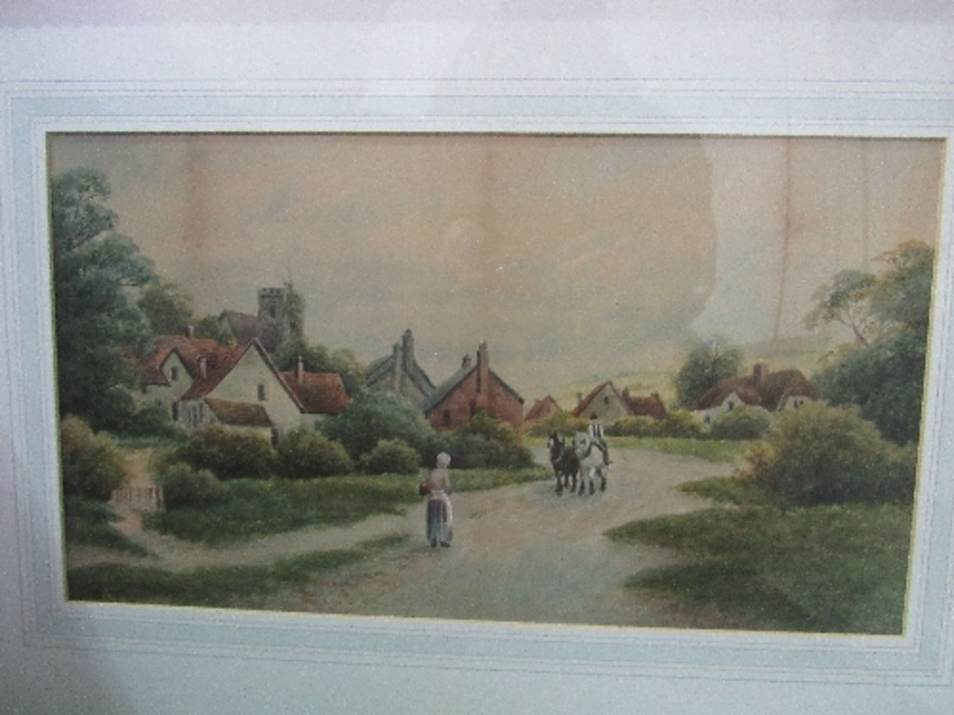 Framed & glazed watercolour 'Essex Homestead', W V Franklyn, framed & glazed watercolour 'Cattle - Image 4 of 4