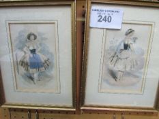 Set of 4 medium Baxter prints of young ladies in Georgian costume, framed & glazed. Estimate £10-