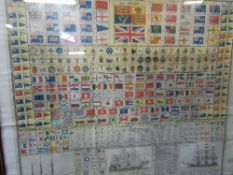 Framed & glazed 'Browns Flags of All Nations'. Estimate £10-20.