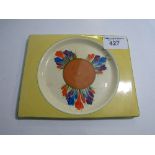 Beautiful Clarice Cliff crocus plate marked and signed. Estimate £45-60.