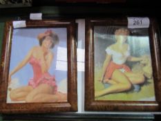 3 framed & glazed 'pin-ups', 2 photographs & 2 prints by Peter Driben