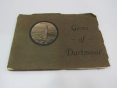 2 oblong folio albums of photographic views comprising: Gems of Dartmoor, 16 tipped in hand coloured