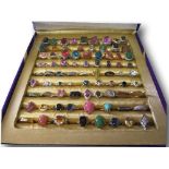 9ct, 10ct & silver assorted rings (total 80 rings). Estimate £1,350-1,500.