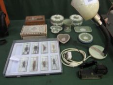 9 Wedgwood Jasper ware, vintage anglepoise desk lamp, marine distance meter, collection of