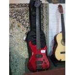 Rare Westone Spectrum GT Bass (red) made at Matsumoku factory, Japan, 1986, No. 6090175 with good