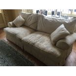 Cream 3 seat sofa & matching armchair