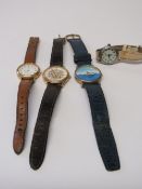 4 assorted wristwatches