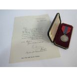 Royal Mint silver George VI Imperial Service Medal awarded to Miss Winifred S Kholer, in original