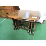 An Ercol nest of 3 tables. Estimate £20-30.