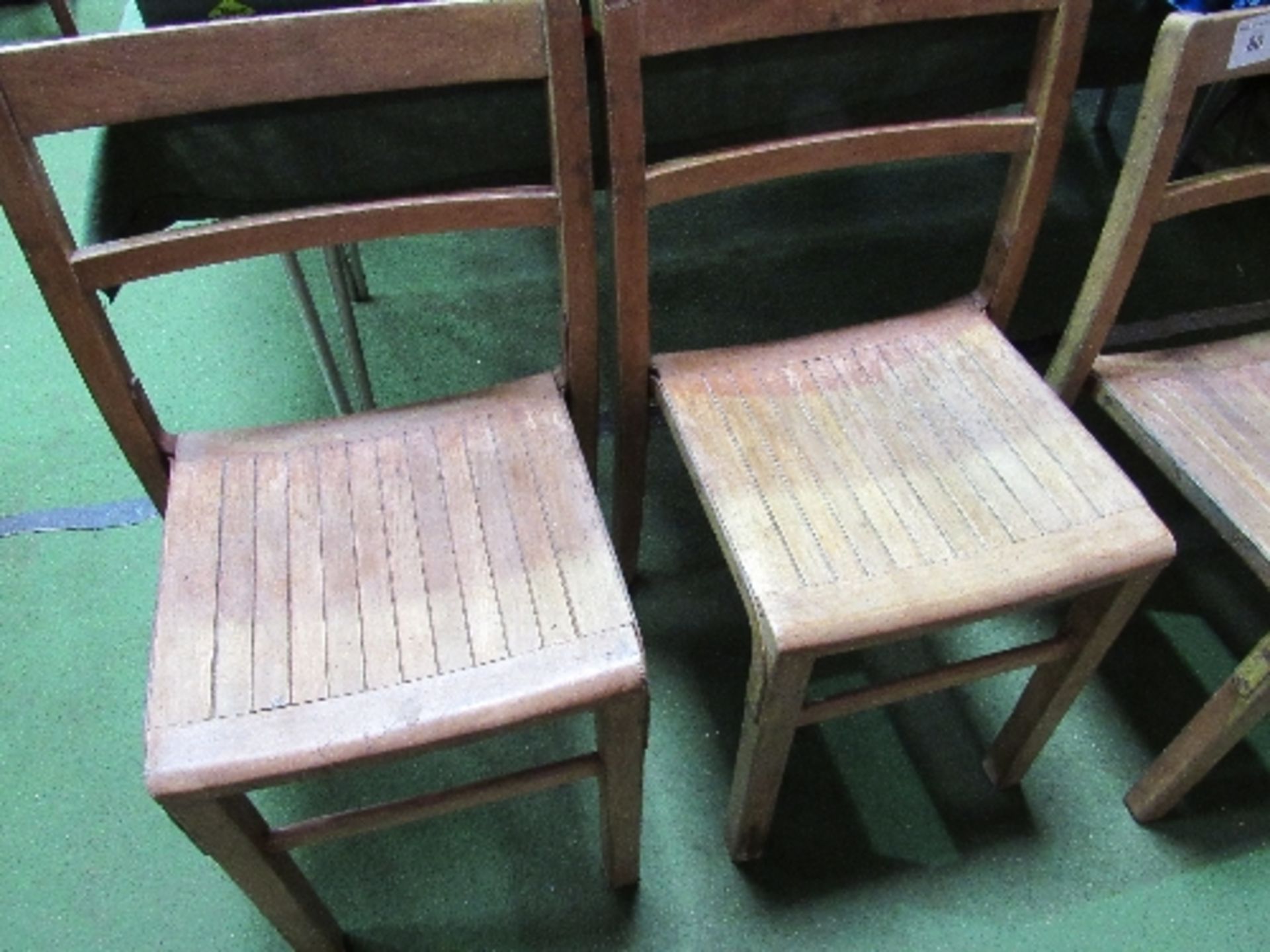 2+2 vintage school chairs. Estimate £10-20. - Image 2 of 3