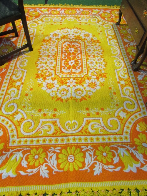 A Casa Pupo yellow & orange carpet, 285cms x 196cms. Estimate £40-60.