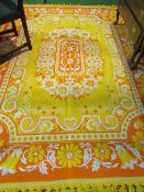 A Casa Pupo yellow & orange carpet, 285cms x 196cms. Estimate £40-60.