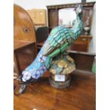 Tiffany Peahen lamp. Estimate £20-30.