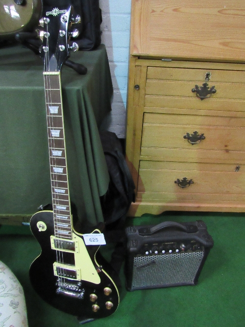 ‘New Jersey’ Les Paul copy by Gear 4 Music & amp, excellent conditions. Estimate £60-70.