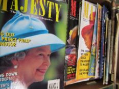 Qty of Majesty magazines, Royal Romance magazines, Newspaper Special Editions on Royal Events &