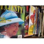 Qty of Majesty magazines, Royal Romance magazines, Newspaper Special Editions on Royal Events &