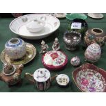 Qty of assorted china ware including Chinese. Estimate £5-10.