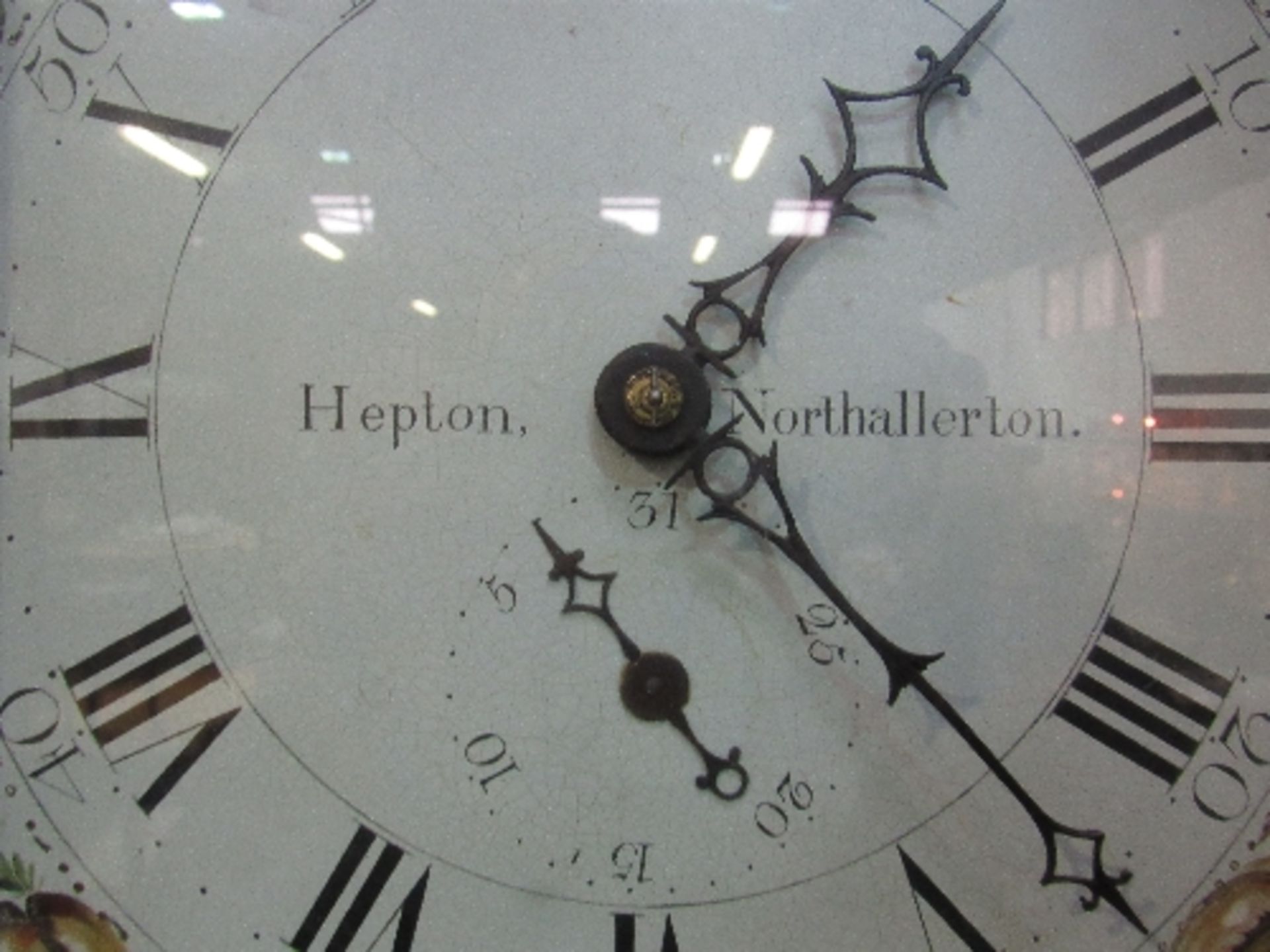 Oak long case clock by Hepton of Northallerton, 213cms height. Estimate £150-200. - Image 3 of 4