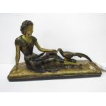 Art Deco style lady with bird figurine, marked S.A.P. Depose, 2091. Estimate £30-40.