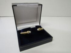 18ct yellow gold David Yurman Cable Classic bracelet with white cultured freshwater pearls & pave