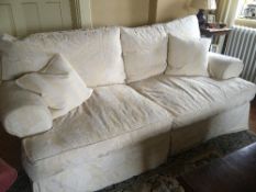 Cream 3 seat sofa