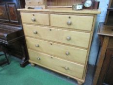 Pine 2 over 3 chest of drawers, 115cms x 52cms x 115cms. Estimate £80-120.