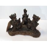 Antique chinthe carved wooden figural stand, was part of Saul Steinburg collection. Estimate £20-