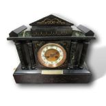 Slate mantle clock with inscription dated 1904