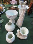 6 various white ceramics, mainly Kaiser