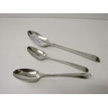 Silver dessert spoon, London 1789, silver teaspoon, bottom marked by Thomas Northcote & a silver