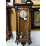 8 day 2 weight Vienna regulator wall clock, height 130cms. Estimate £250-300.