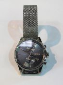 Hugo Boss chronograph watch with mesh strap. Estimate £70-80.