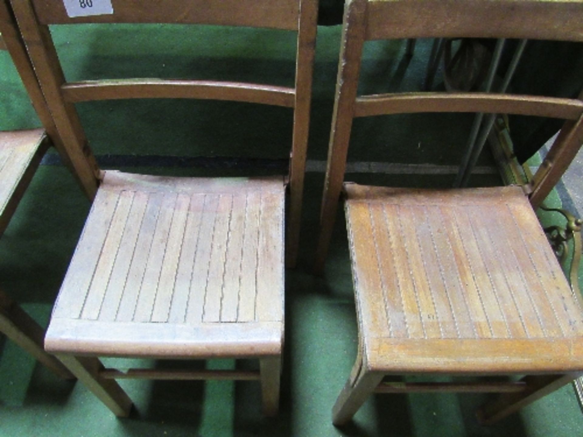 2+2 vintage school chairs. Estimate £10-20. - Image 3 of 3